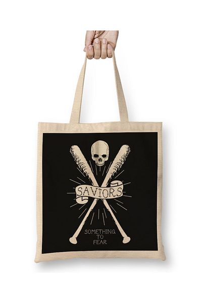 Baskı Dükkanı Geantă tote The Walking Dead Walking Dead Saviors Crest cu mâner lung