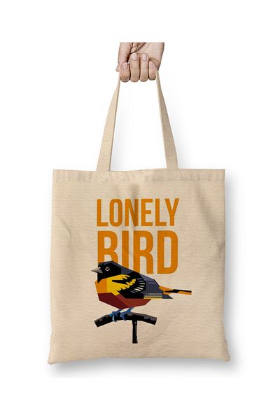 Baskı Dükkanı Lonely Bird υφασμάτινη τσάντα με μακριά λαβή