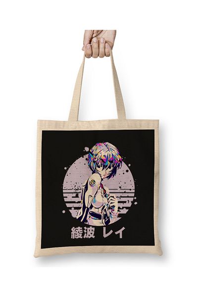 Baskı Dükkanı Υφασμάτινη τσάντα Rei Ayanami με μακριά λαβή