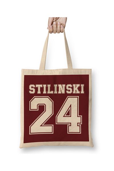 Baskı Dükkanı Stıles Stılınskı 24 Teen Wolf Series Geantă din pânză Teen Wolf Lover Mâner lung