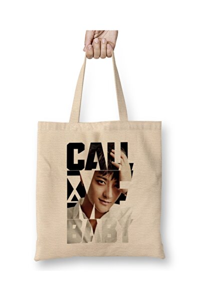 Baskı Dükkanı Exo Tao Call Me Baby Tipografija Tkanina Torba Duga Sa ručkom