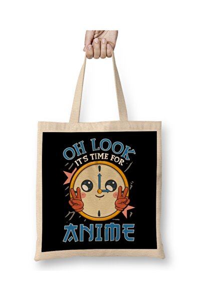 Baskı Dükkanı Smešno, oh, pogledaj, vreme je za anime kawaii sat, tkanina Tor...