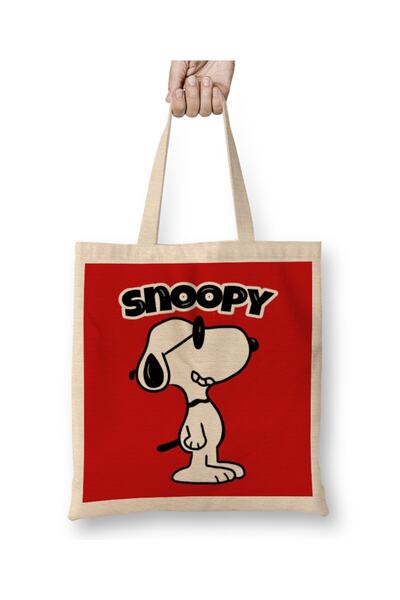 Baskı Dükkanı Snoopy Cool Snoopy Fan od Kuh tkanine Torba dug Sa ručkom