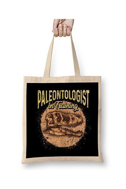 Baskı Dükkanı Paleontolog u obuci Budući lovac na dinosauruse Tkanina Torba D...