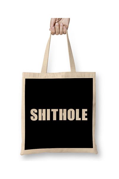 Baskı Dükkanı SHITHOLE υφασμάτινη τσάντα με μακριά λαβή