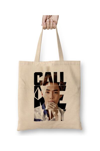 Baskı Dükkanı Exo Suho Call Me Baby Tipografija Tkanina Torba Duga Sa ručkom