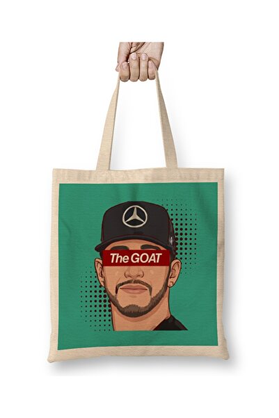 Baskı Dükkanı Lewis Hamilton kozja tkanina Torba duga Sa ručkom