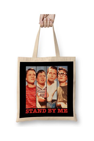 Baskı Dükkanı Υφασμάτινη τσάντα Stand By Me Character Montage με μακριά λαβή
