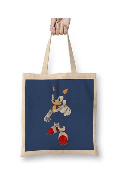 Baskı Dükkanı Sonic The Hedgehog Hog cu geantă din pânză Attitude cu mâner lung