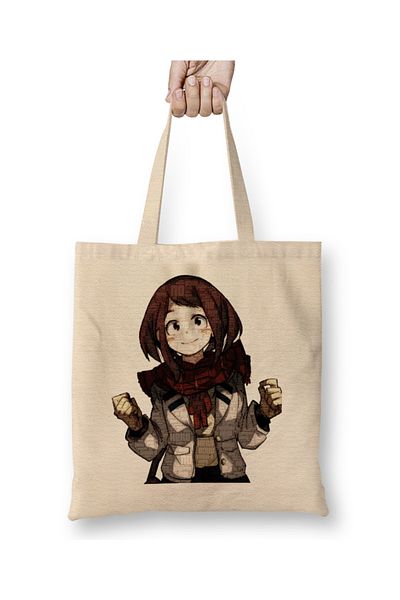 Baskı Dükkanı Ochako Uraraka Boku no Hero Academia My Hero Academia υφασμάτινη τσάντα με μακριά λαβή
