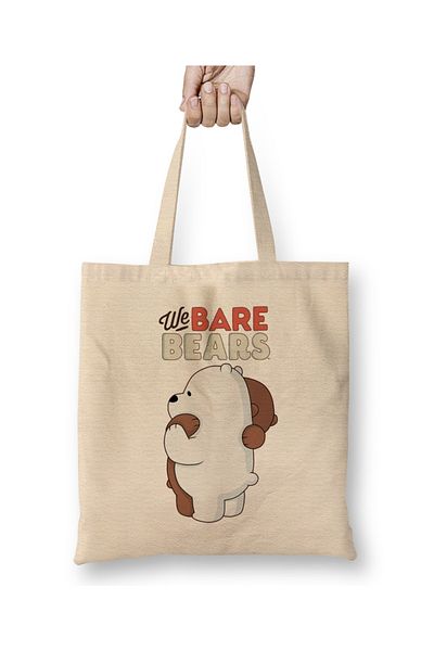 Baskı Dükkanı Υφασμάτινη τσάντα We Bare Bears 07 με μακριά λαβή