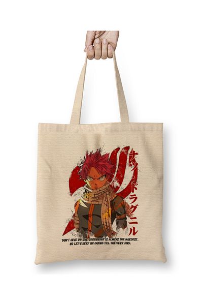 Baskı Dükkanı Υφασμάτινη τσάντα Natsu Dragneel με μακριά λαβή