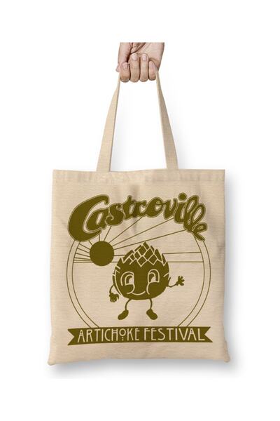 Baskı Dükkanı Stranger Things Castroville Artichoke Festival majica Torba dug...