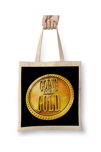 Baskı Dükkanı Ρετρό Going For Gold υφασμάτινη τσάντα με μακριά λαβή