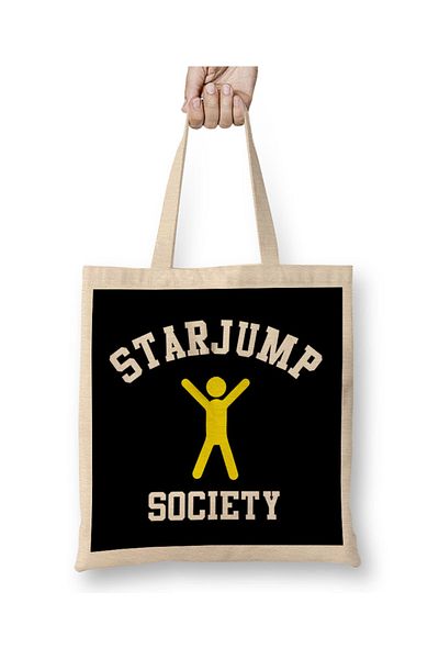 Baskı Dükkanı Υφασμάτινη τσάντα Starjump Society με μακριά λαβή