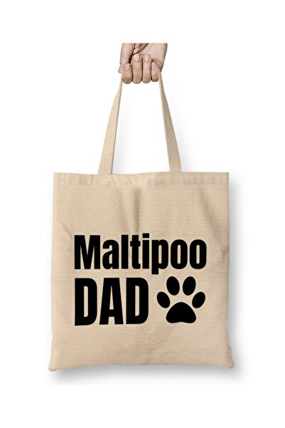 Baskı Dükkanı Maltipoo tata tkanina Torba duga Sa ručkom
