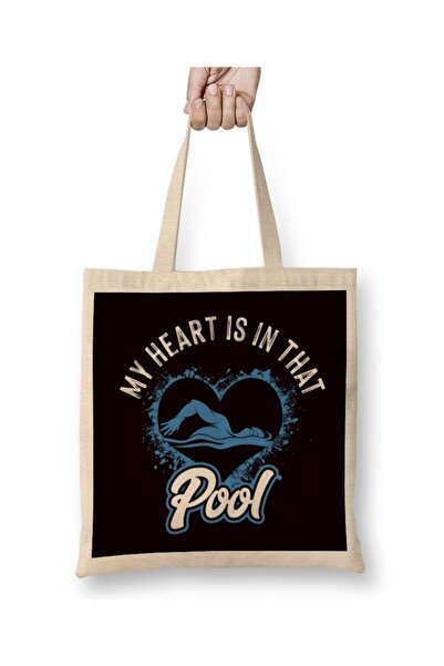 Baskı Dükkanı Моє серце в басейні Плавчиня Тренер з плавання Водні види спорт...