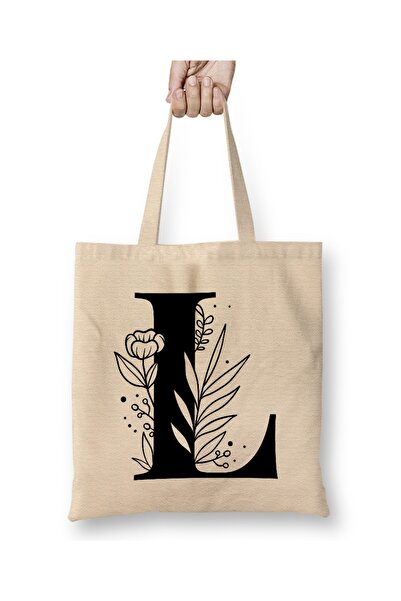 Baskı Dükkanı Letter L υφασμάτινη τσάντα με μακριά λαβή