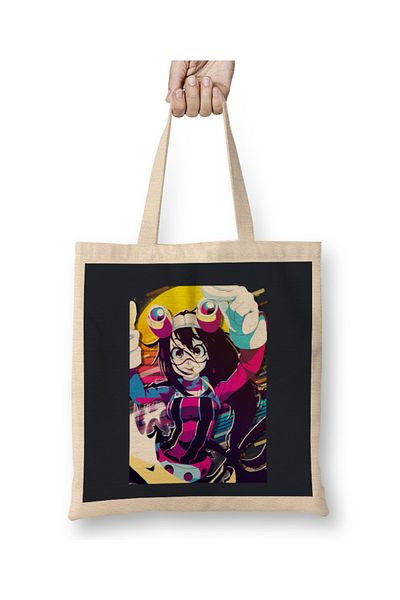Baskı Dükkanı Υφασμάτινη τσάντα My Hero Academia Tsuyu Asu Froppy με μακριά λαβή