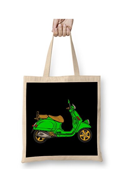 Baskı Dükkanı Vespa Journey Life Is A Journey Enjoy The Ride Сумка без ручок ...