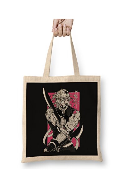 Baskı Dükkanı Geantă din pânză Tengen Uzui Demon Slayer Sound Hashira cu mâne...