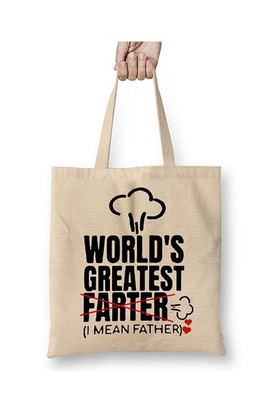 Baskı Dükkanı Worlds Greatest Farter 01 υφασμάτινη τσάντα με μακριά λαβή