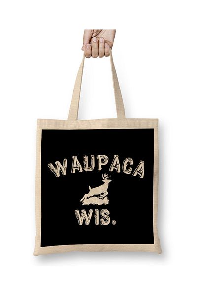 Baskı Dükkanı Stranger Things Waupaca υφασμάτινη τσάντα με μακριά λαβή