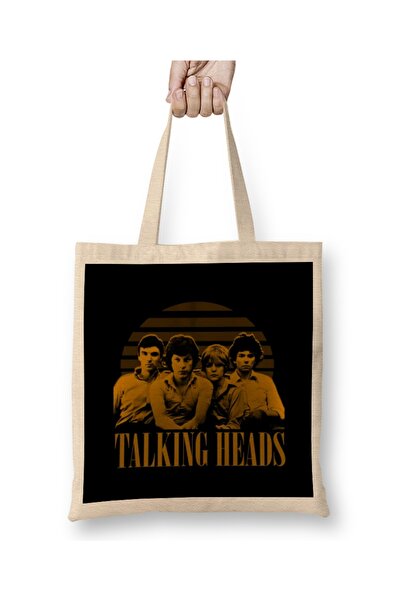 Baskı Dükkanı Talking Heads retro tkanina Torba duga Sa ručkom