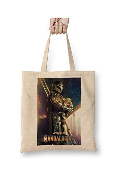 Baskı Dükkanı Star Wars Mandalorijanska tkanina Torba duga Sa ručkom