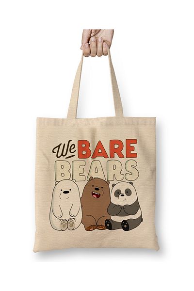 Baskı Dükkanı Υφασμάτινη τσάντα We Bare Bears 09 με μακριά λαβή