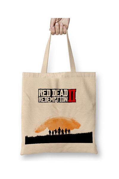 Baskı Dükkanı Red Dead Redemption 2 02 υφασμάτινη τσάντα μακριά λαβή
