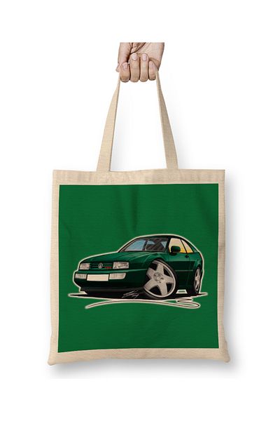 Baskı Dükkanı Vw Corrado Green 01 υφασμάτινη τσάντα με μακριά λαβή
