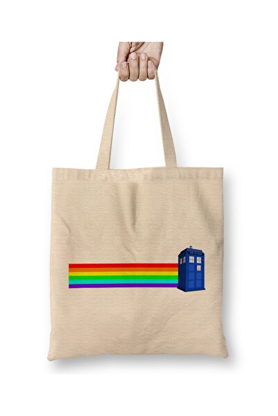 Baskı Dükkanı Dugina Tardis Doctor Who tkanina Torba duga Sa ručkom