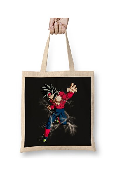 Baskı Dükkanı Super Saiyan 4 Bardock odjeća Torba duga Sa ručkom