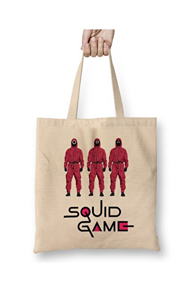 Baskı Dükkanı Squid Game 011 υφασμάτινη τσάντα με μακριά λαβή