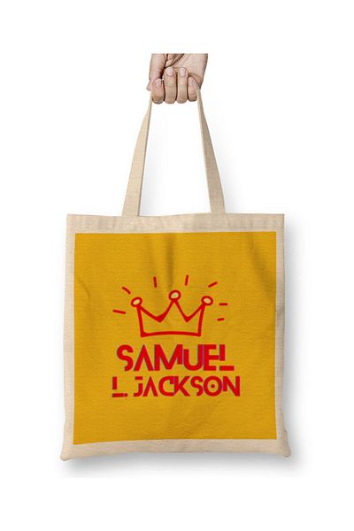 Baskı Dükkanı Υφασμάτινη τσάντα Samuel L Jackson με μακριά λαβή