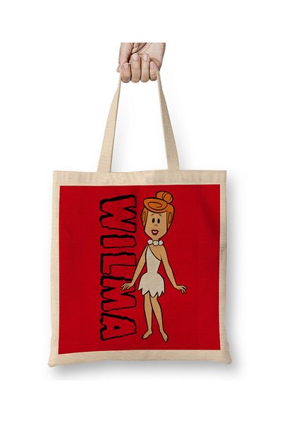 Baskı Dükkanı Υφασμάτινη τσάντα Stone Age Vilma Flintstone με μακριά λαβή