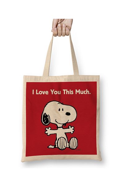 Baskı Dükkanı Υφασμάτινη τσάντα Snoopy And Friends με μακριά λαβή