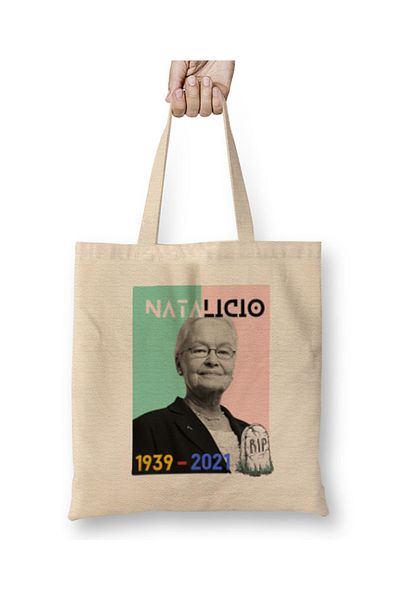 Baskı Dükkanı Geantă din pânză Diana Natalicio RIP cu mâner lung