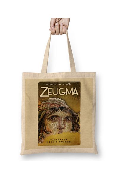 Baskı Dükkanı Υφασμάτινη τσάντα Zeugma με μακριά λαβή
