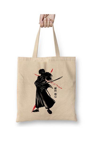 Baskı Dükkanı Υφασμάτινη τσάντα Crimson Kenshin με μακριά λαβή