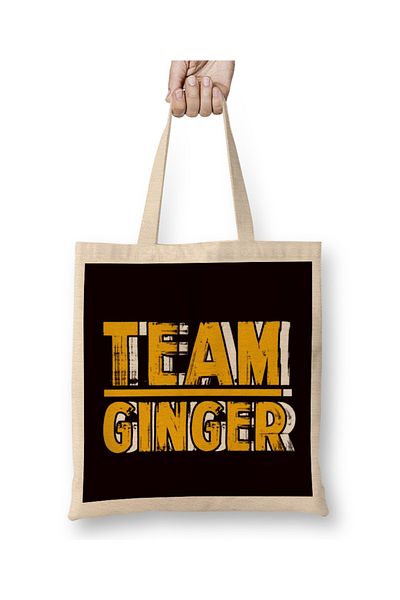 Baskı Dükkanı Team Ginger Redhead Squad Κόκκινη Πορτοκαλί Μαλλιά Ιρλανδική υφασμάτινη τσάντα με μακριά λαβή