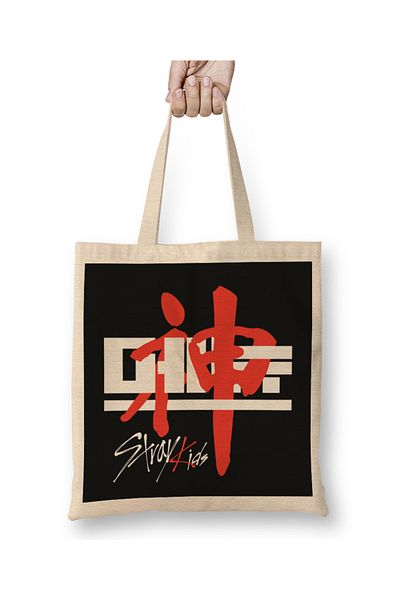 Baskı Dükkanı Geantă de pânză Kpop Stray Kids cu mâner lung