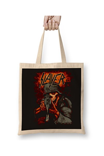 Baskı Dükkanı Slayer Soldier tkanina Torba duga Sa ručkom