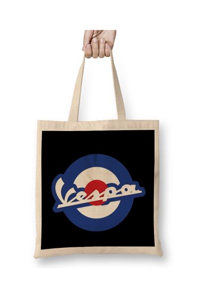 Baskı Dükkanı Οι λάτρεις της Vespa οδηγούν με στυλ υφασμάτινη τσάντα με μακρι...