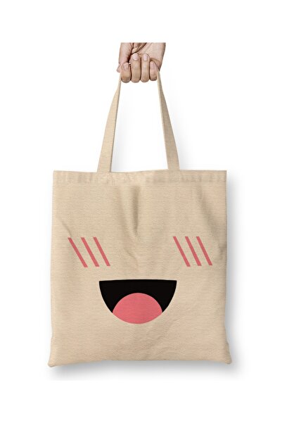 Baskı Dükkanı Roblox Rainbow Character Тканинна сумка з довгими ручками