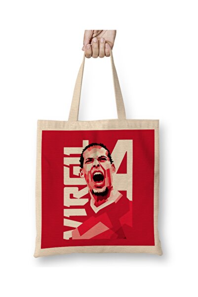 Baskı Dükkanı Virgil Van Dijk tkanina Torba dugačka Sa ručkom