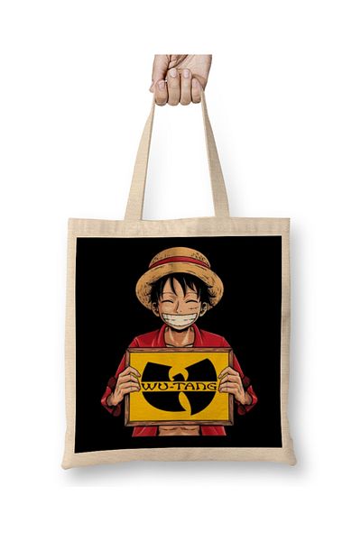 Baskı Dükkanı Anime Wutang One Piece υφασμάτινη τσάντα με μακριά λαβή