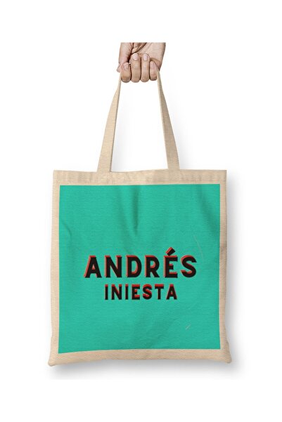 Baskı Dükkanı Andrés Iniesta umetnički poklon platno Torba dugo Sa ručkom