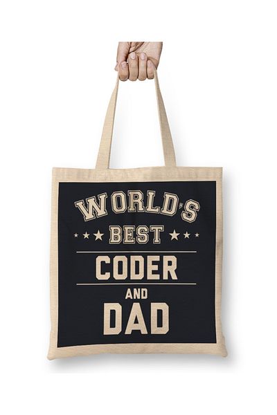 Baskı Dükkanı Fathers Day Καλύτερη υφασμάτινη τσάντα κρίκετ και μπαμπά στον κόσμο με μακριά λαβή
